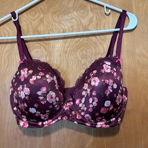 Victoria's Secret Floral Lace Bra - Deep Purple